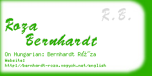 roza bernhardt business card